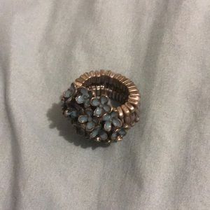 Blue Flower Bouquet Ring